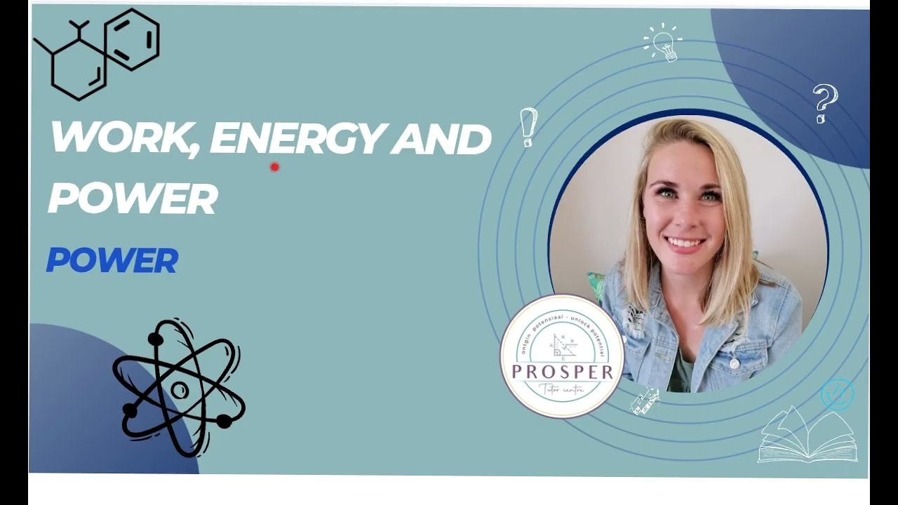 Work, energy and power: Power