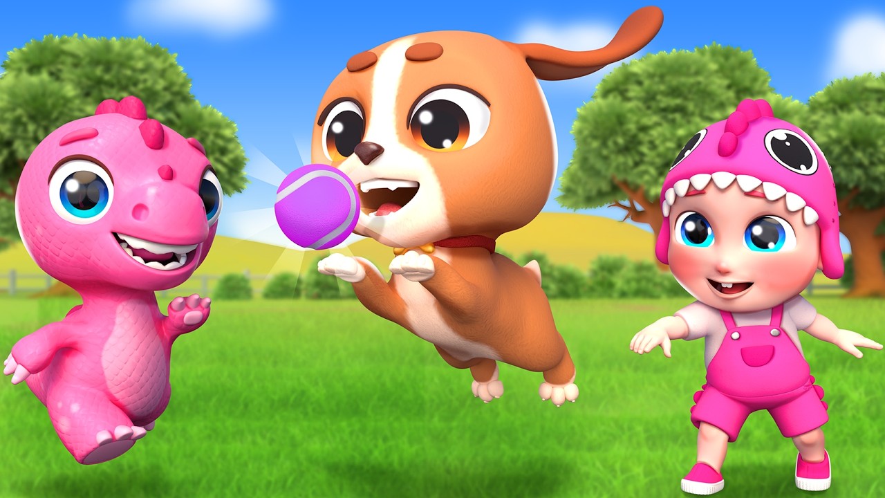 Bingo le Chien 🐶 L'Aventure de la Balle Rebondissante à la Ferme! | Bubbleee  Comptines pour Enfants