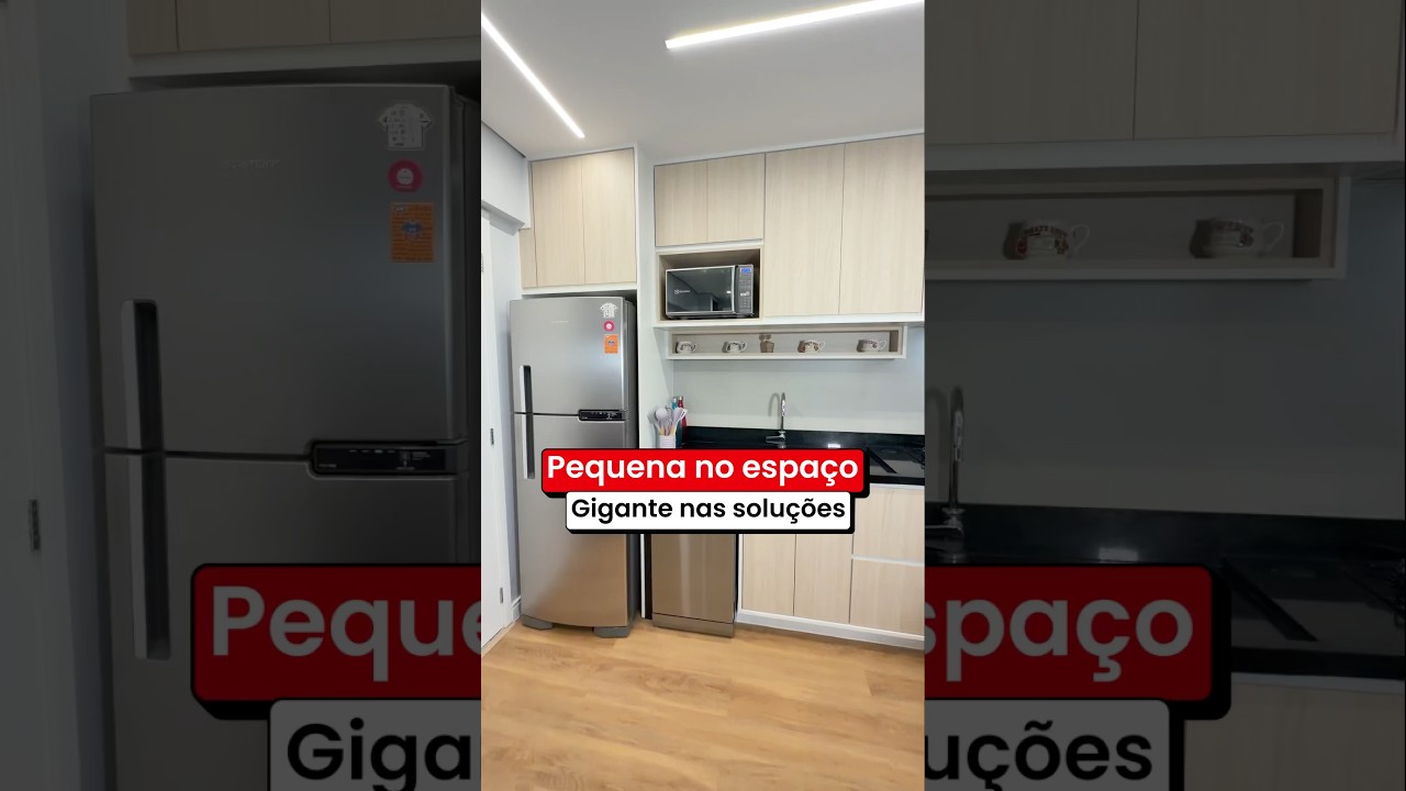 Prieto M&oacute;veis - Small Kitchen Tour: How to Hide the Shaft and Install a Dishwasher (100% Customized)