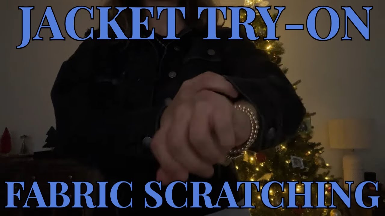 ASMR Fabric Scratching & Jacket Try-On ✨ Relaxing Heel Walk Sounds