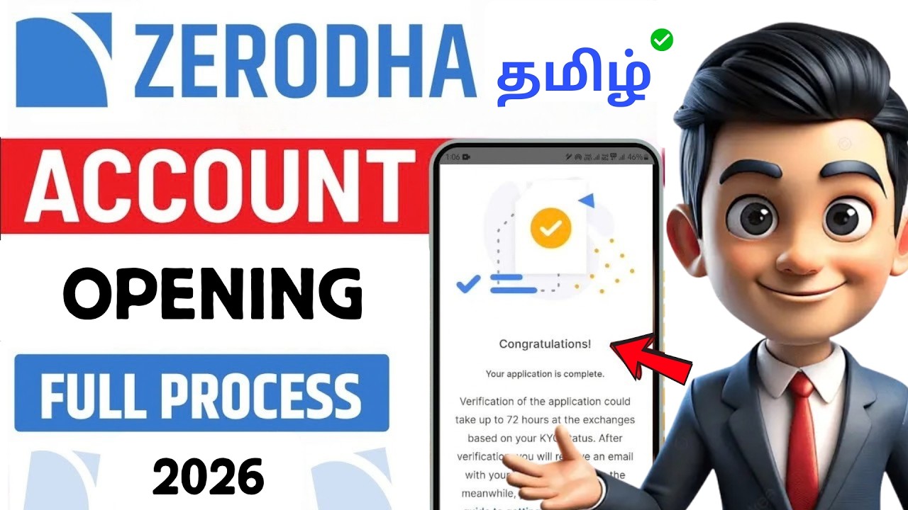 Zerodha FREE Account Opening - 2026 | How to Open ? | Step by Step Process Explained in Tamil