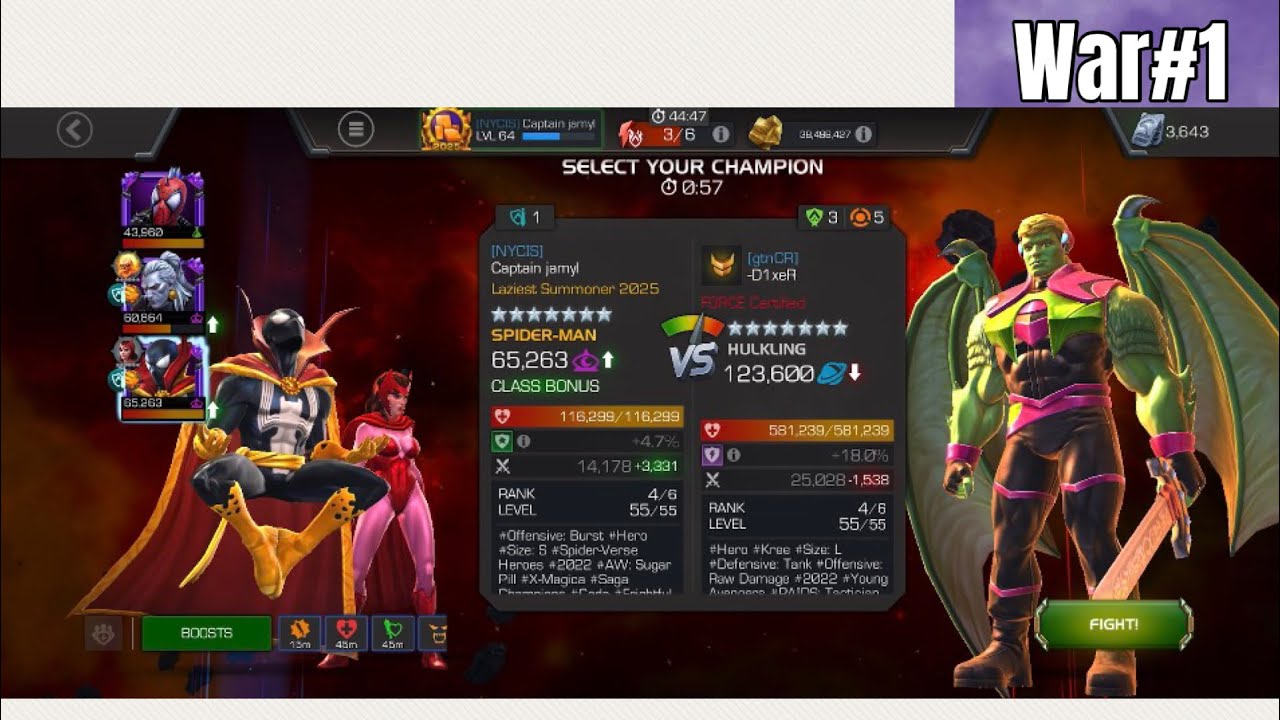 Spidey supreme shreds war defenders | MCOC 