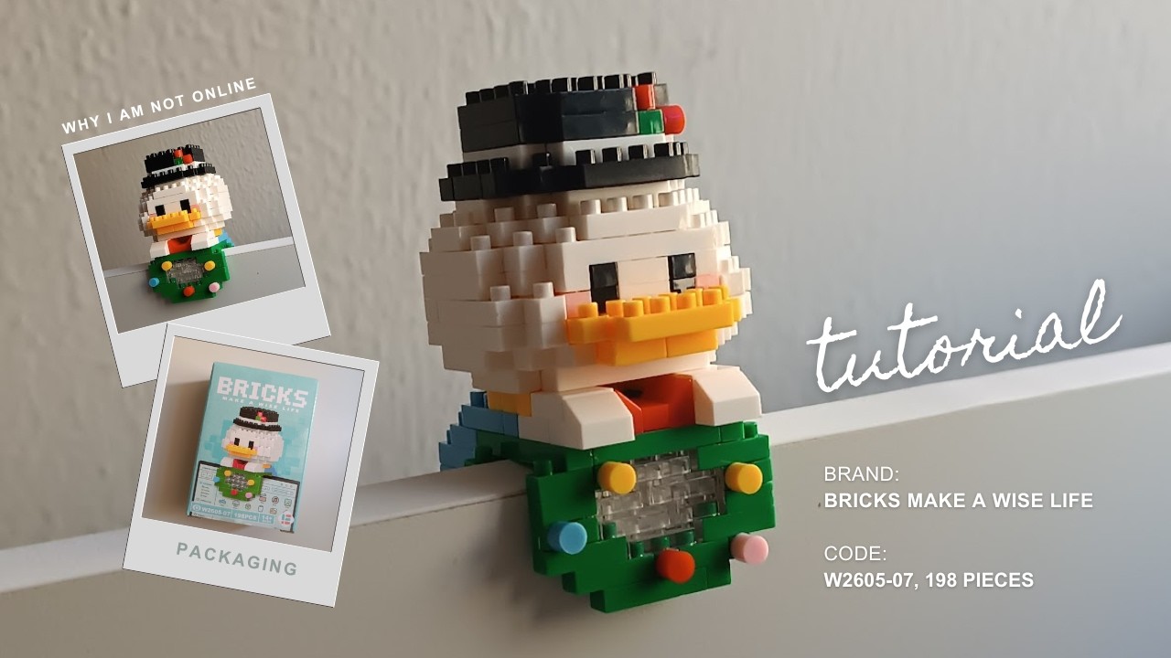 How to Build Donald Desktop Deco for PC Bricks Make a Wise Life W2605-07 Tutorial | Hang On Pendant