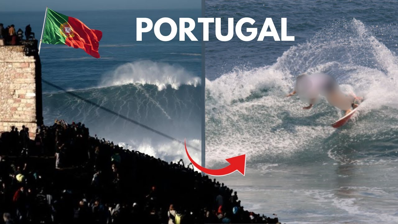 DÉCOUVERTE DE NAZARÉ ET DES CONDITIONS DE SURF AU TOP POUR NOTRE PREMIER SURFTRIP AU PORTUGAL !