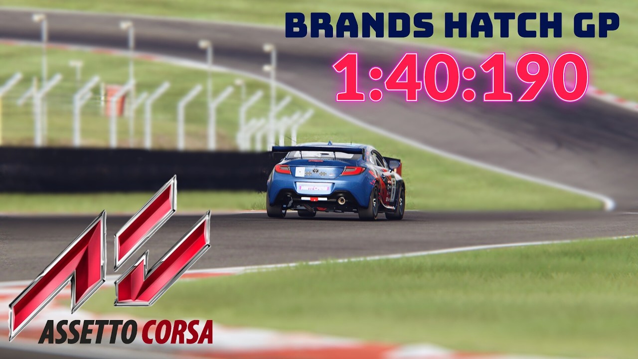 Assetto Corsa | Brands Hatch GP - 1:40.190 with Toyota GR86 | Keyboard Gameplay