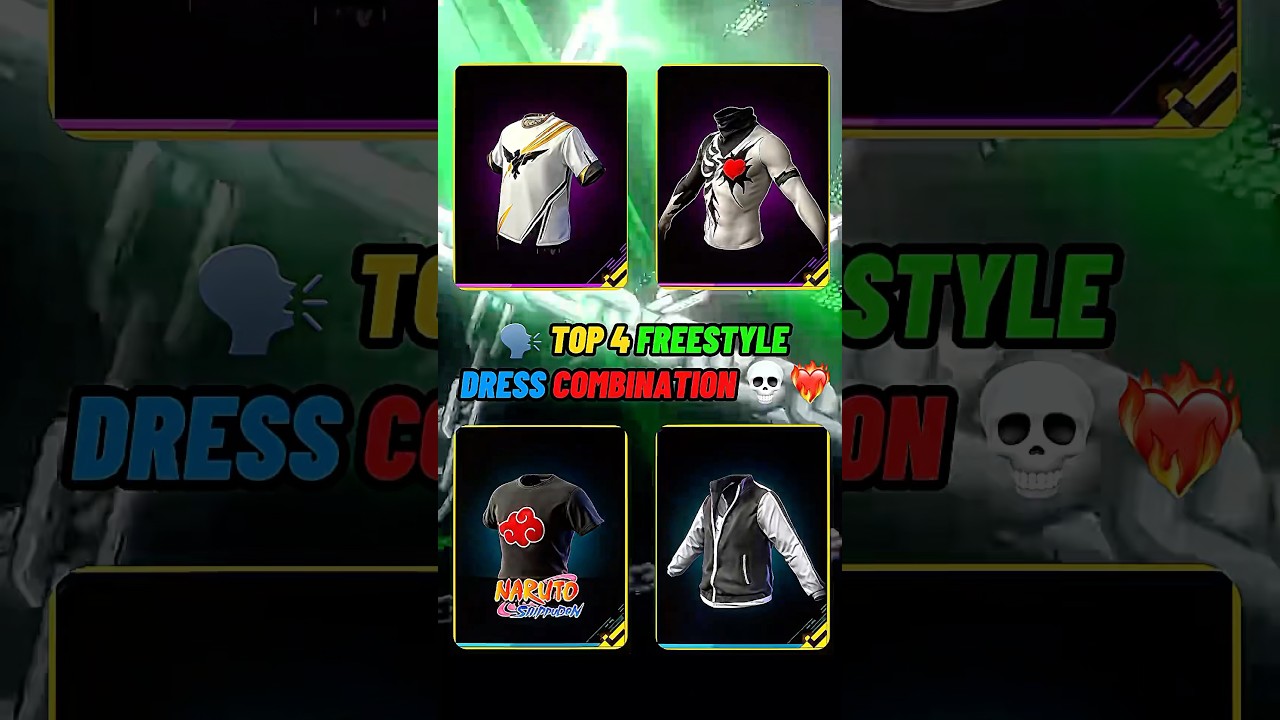 🗣️ TOP 4 FREESTYLE DRESS COMBINATION 🔥💀