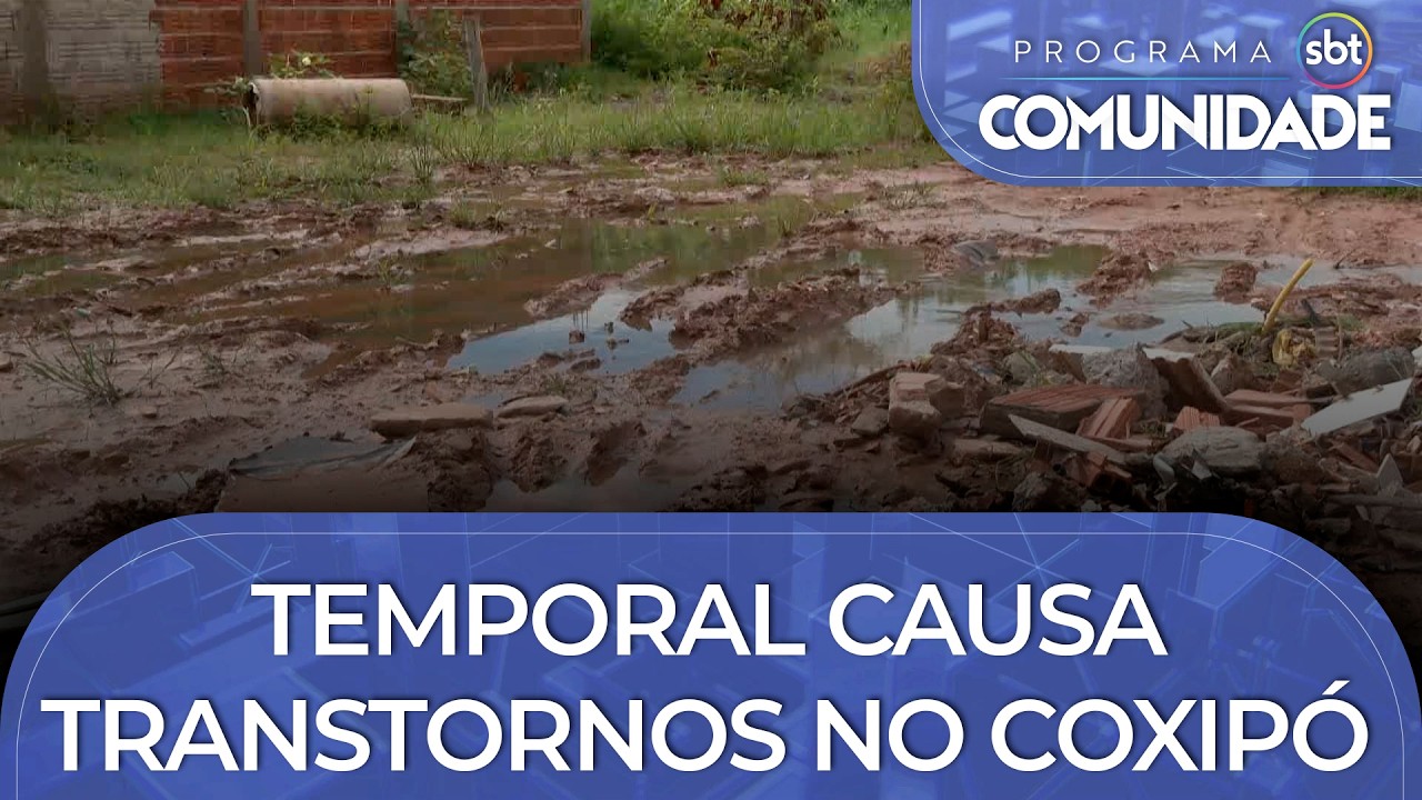 Período chuvoso: Temporal causa transtornos no Coxipó