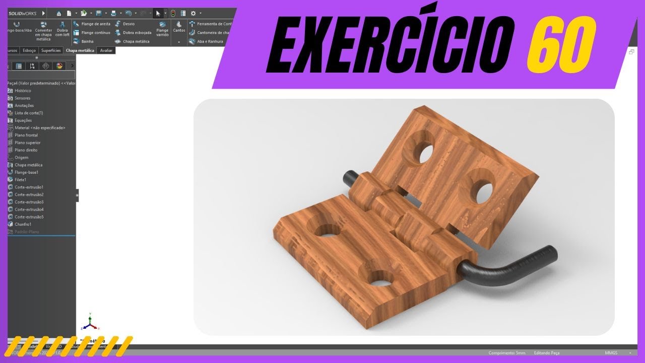 SOLIDWORKS AULA PRÁTICA - EXERCÍCIO #60
