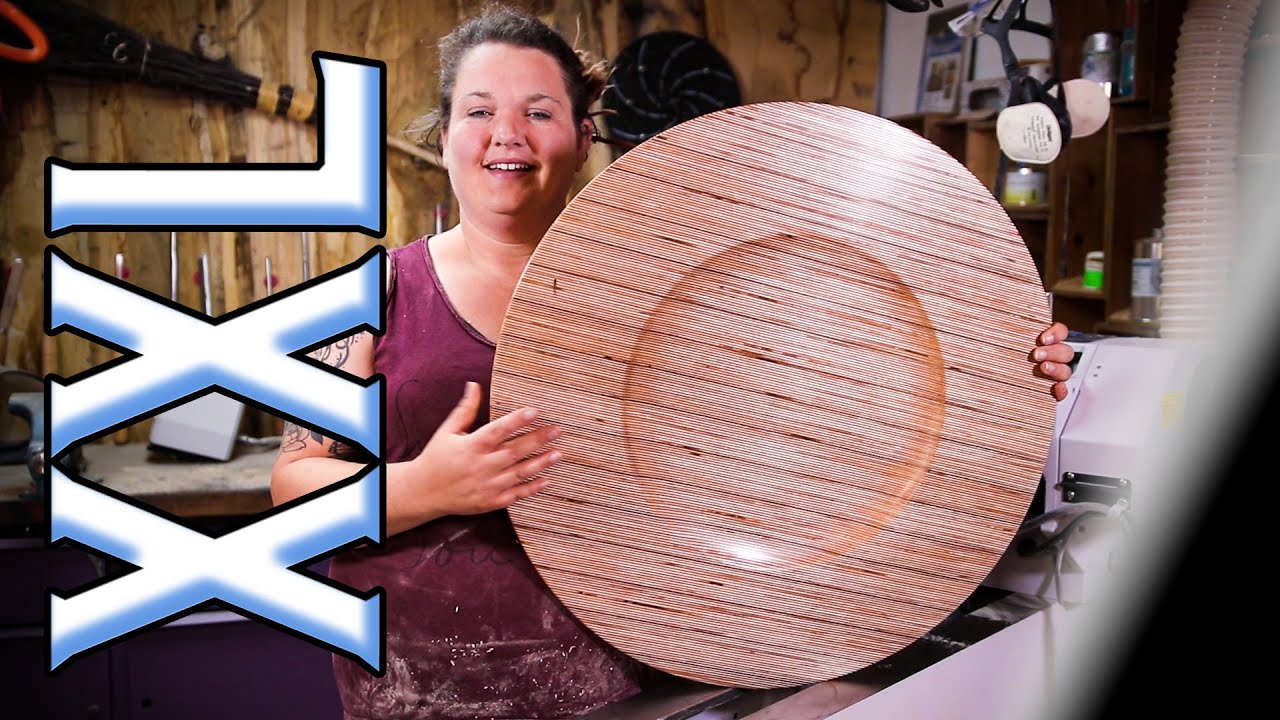 XXL Schale aus Multiplex mit der Außendrehvorrichtung der Startos XL gedrechselt 74cm Durchmesser