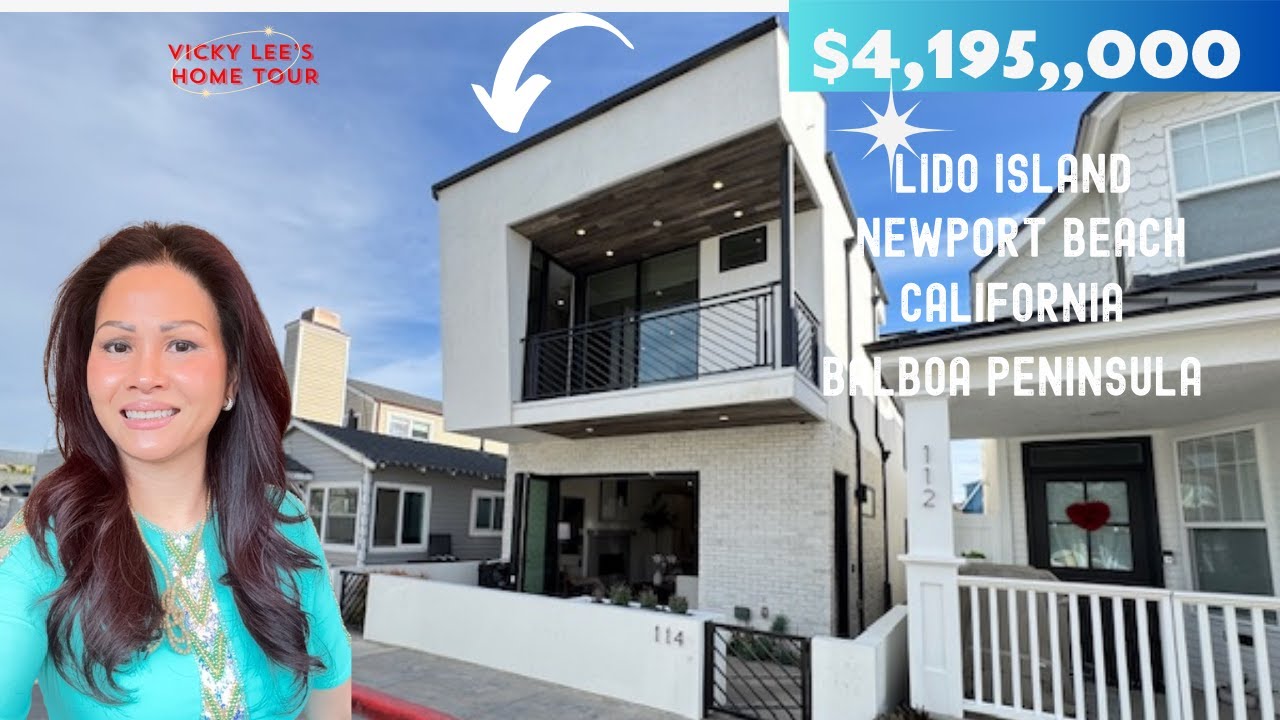 Home Tour a $4,195,000 Beach Home in Lido Island Newport Beach California Real Estate