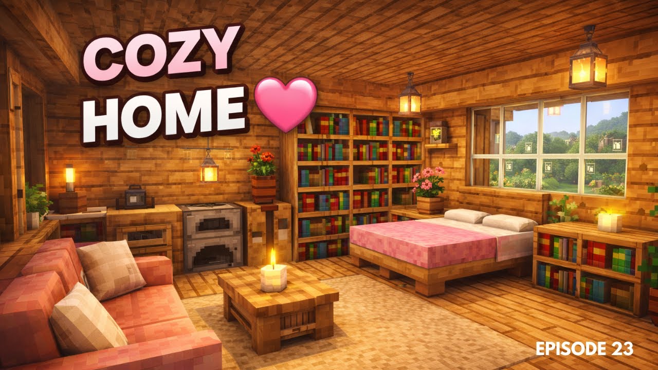 I Renovated My Home 💗 | Cute Kitchen, Lounge & Bedroom | Minecraft No Commentary EP 23