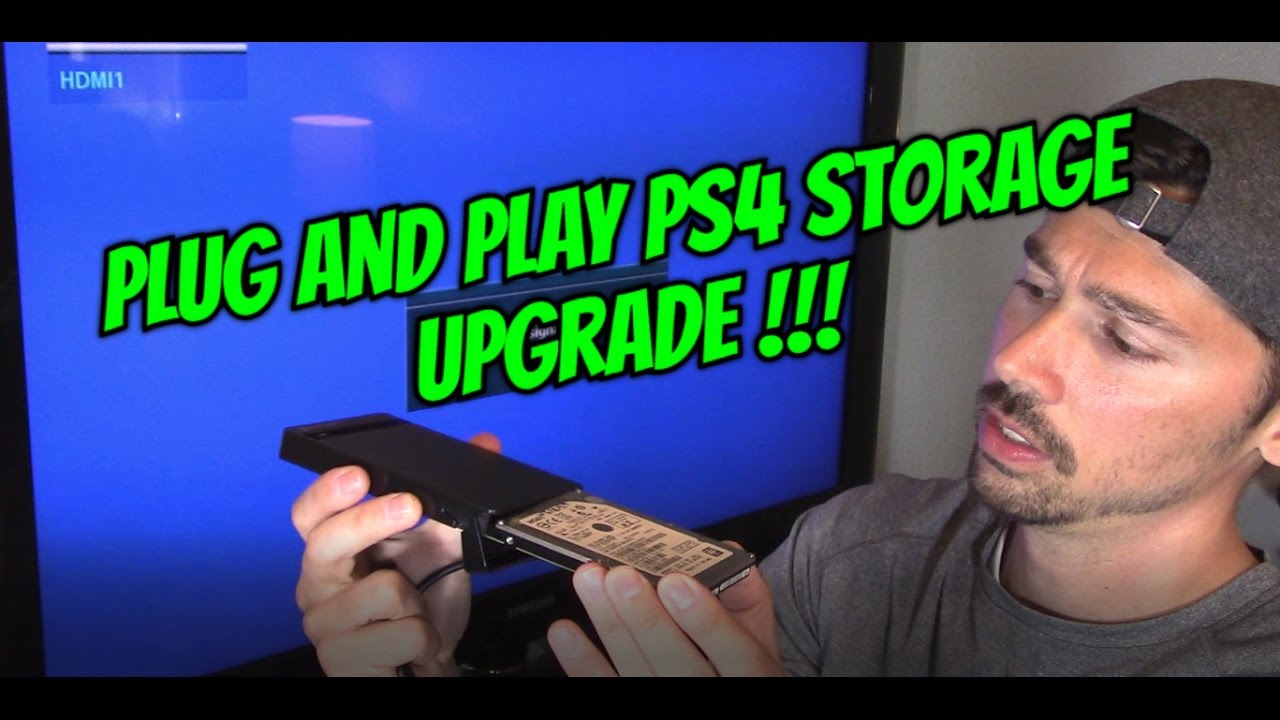 PS4 UPGRADE STORAGE with USB EXTERNAL HARD DRIVE HDD