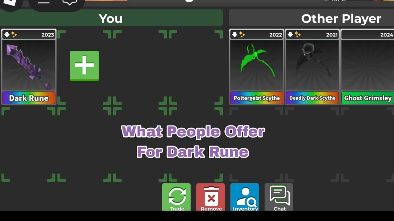 What People Offer For Dark Rune || 🔪Survive The Killer 