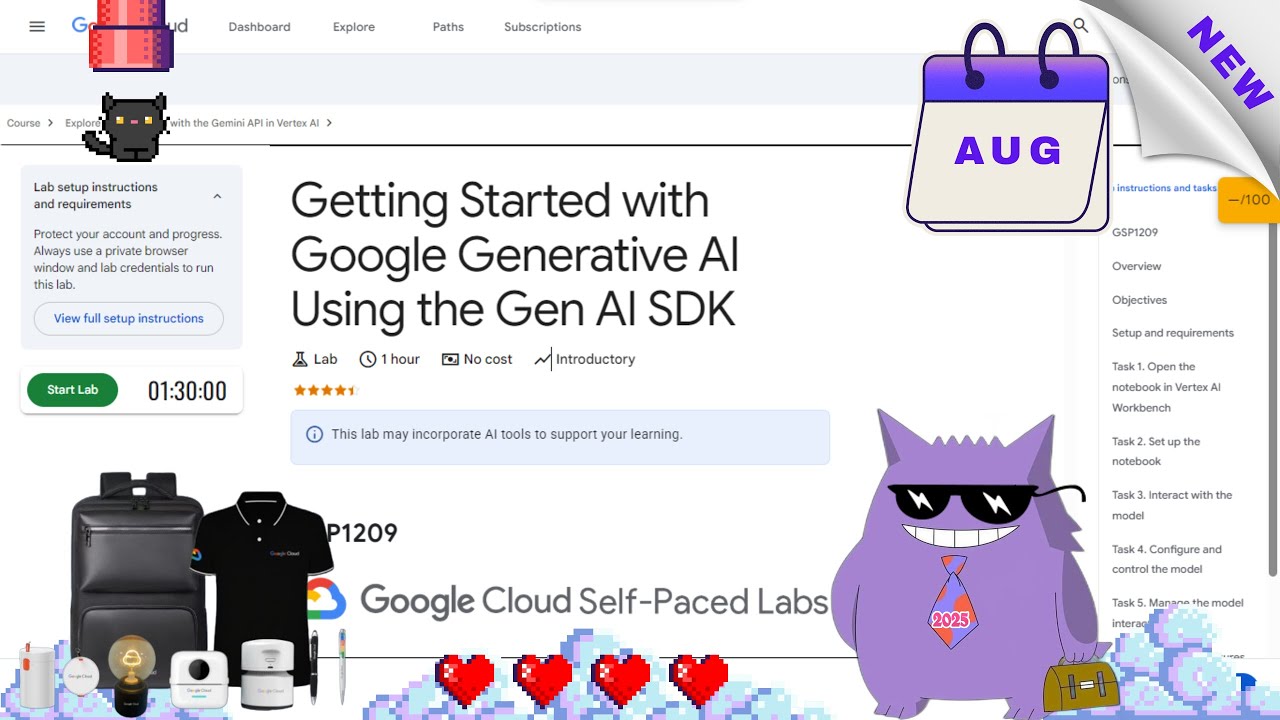 Getting Started with Google Generative AI Using the Gen AI SDK| #2025 | #GSP1209 |#qwiklabs |#Solut