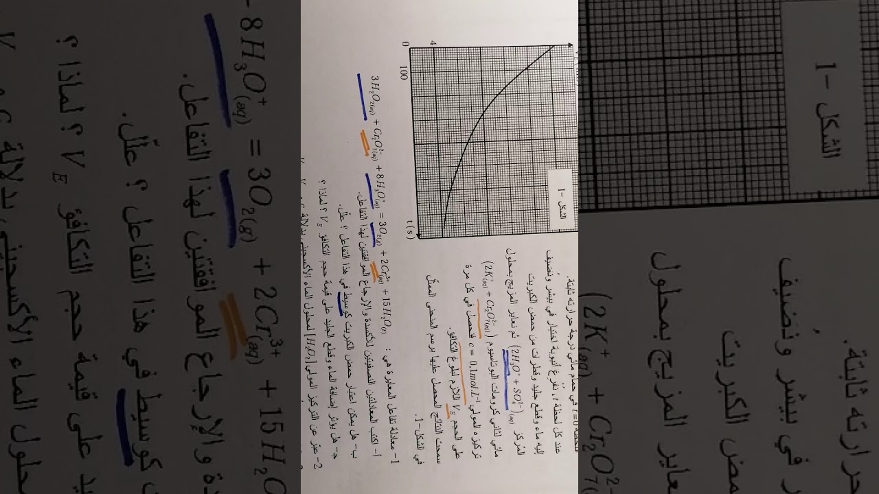 حل التمرين 1 الموضوع 2 باك 2014ر (المتابعة الزمنية بالمعايرة)
