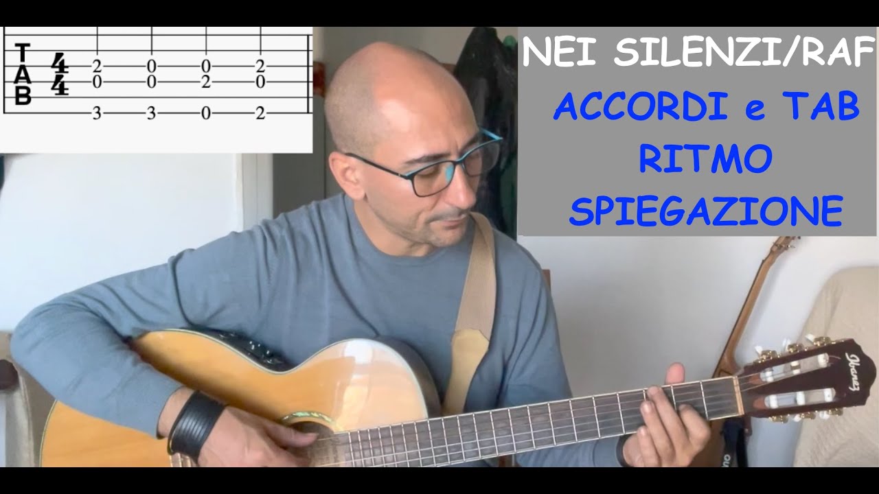 COME SUONARE Nei Silenzi di Raf CHITARRA Accordi e Tab Tutorial