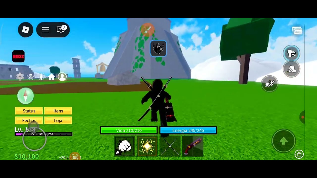 Eu jogando blox fruit 