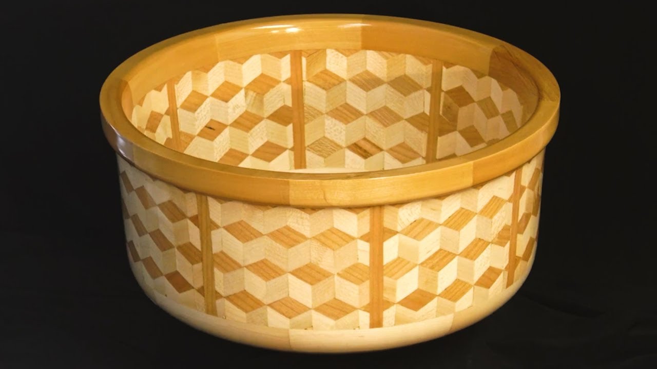Woodturning MC Escher Style Bowl