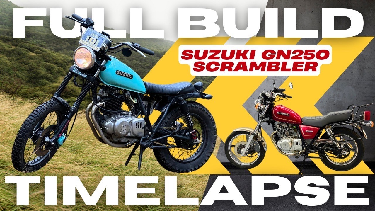 Suzuki GN250 SCRAMBLER build - full timelapse