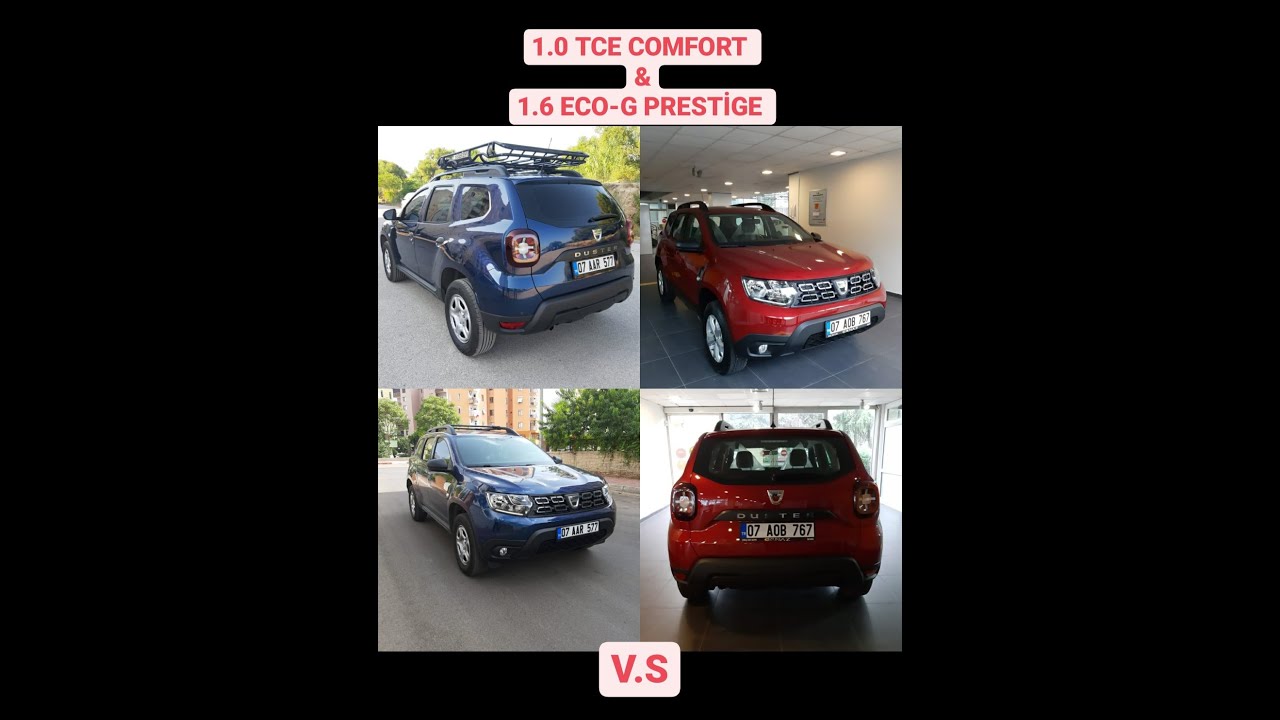 MAVİYİ SATTIK, KIRMIZIYI ALDIK. DUSTER 1.0 TCE COMFORT & 1.6 ECO-G PRESTİGE KARŞILAŞTIRMA !!