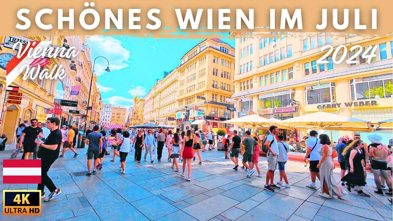 Österreich Wien 2024 💫 Schöner Juli Spaziergang in der Wiener Innenstadt - 4K Rundgang
