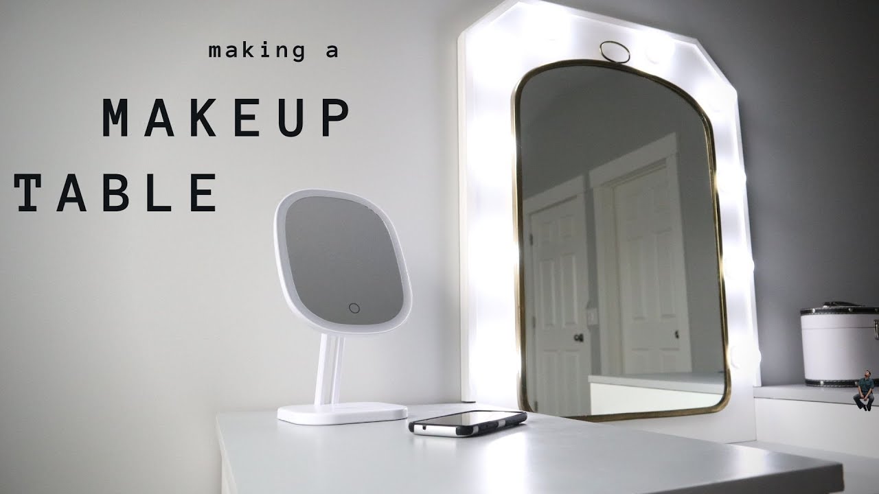 DIY MakeUp Vanity Table w/ Wireless CHARGING!