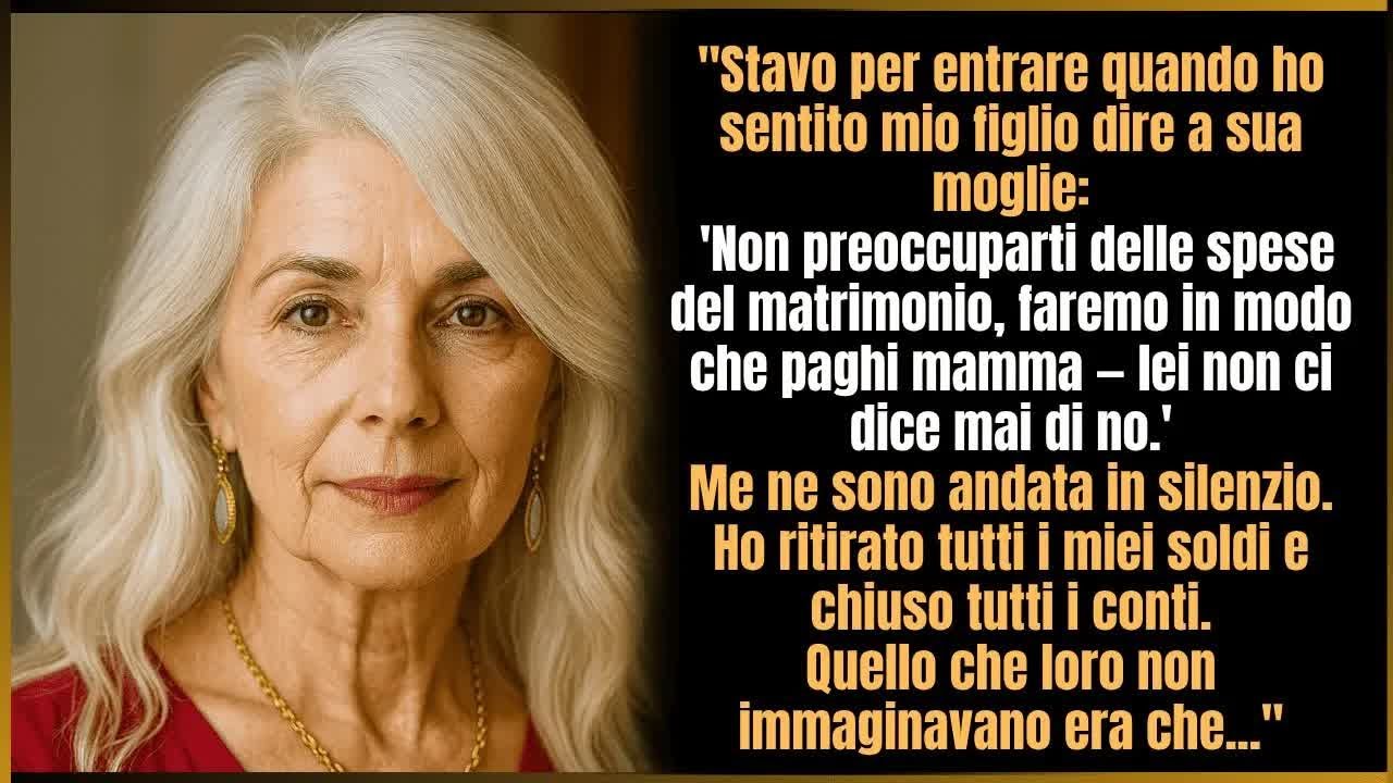 Ho sentito mio figlio dire a mia nuora： 'Stai tranquilla, faremo in modo che sia lei a pagare tu