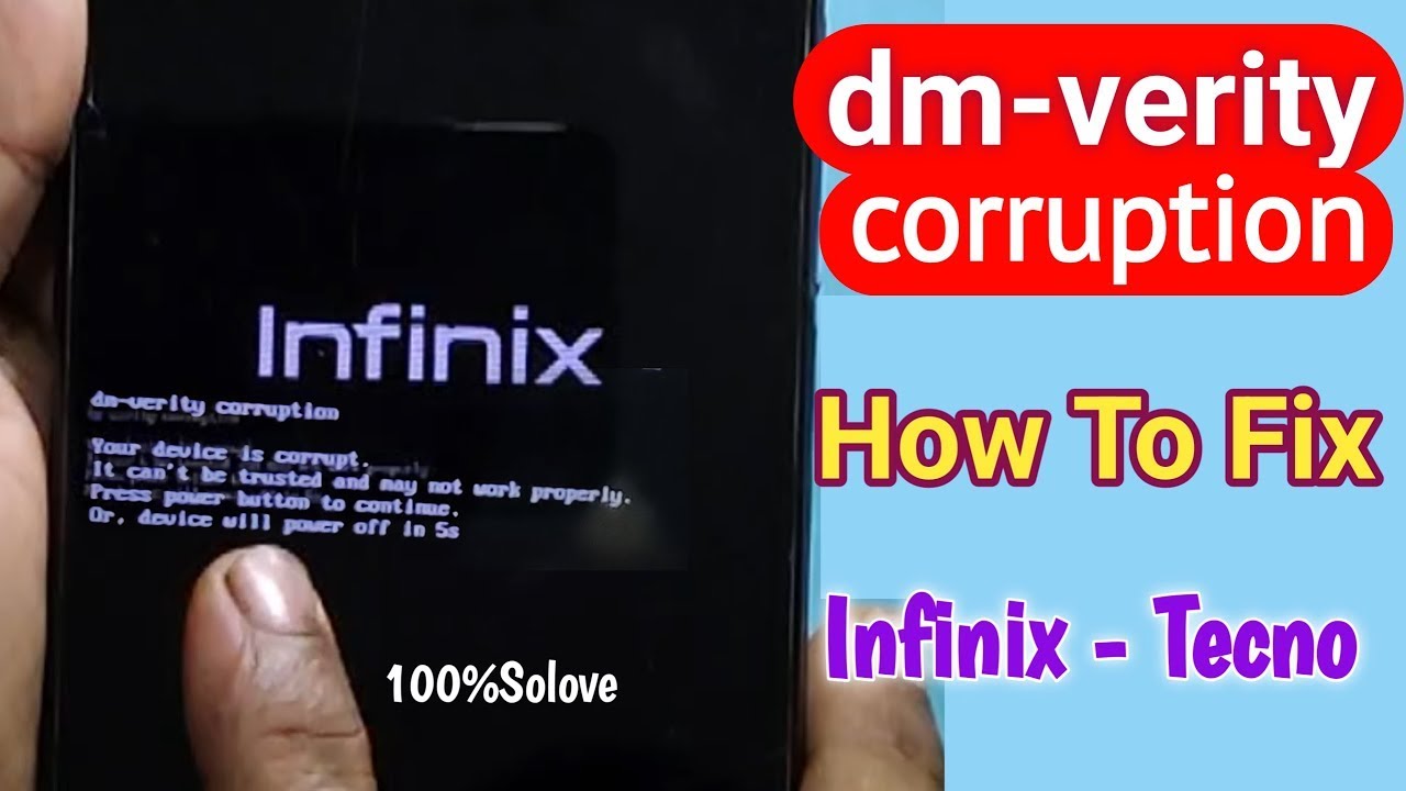 infinix Smart 8Plus(X6526)dm-verity corruption Your device is corrupt |Auto Recovery Hang OnLogo Fix