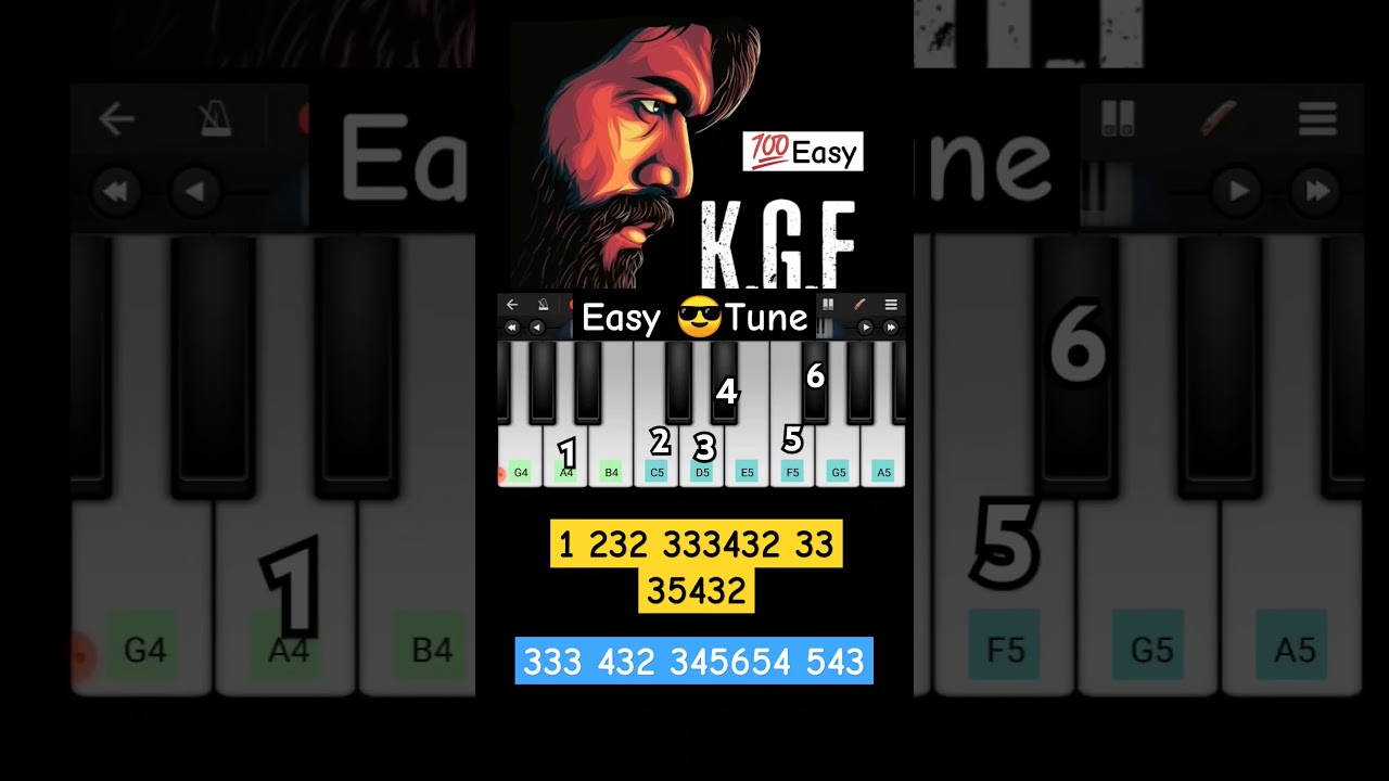 Kgf Bgm Piano 🔥 Easy Tune