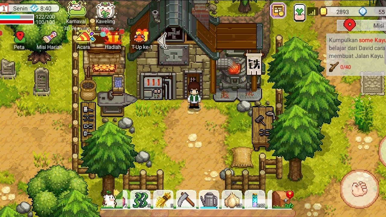 Day 1 Harvest Town Gameplay Walkthrough Indonesia - Kembali ke Kota Kelahiran 