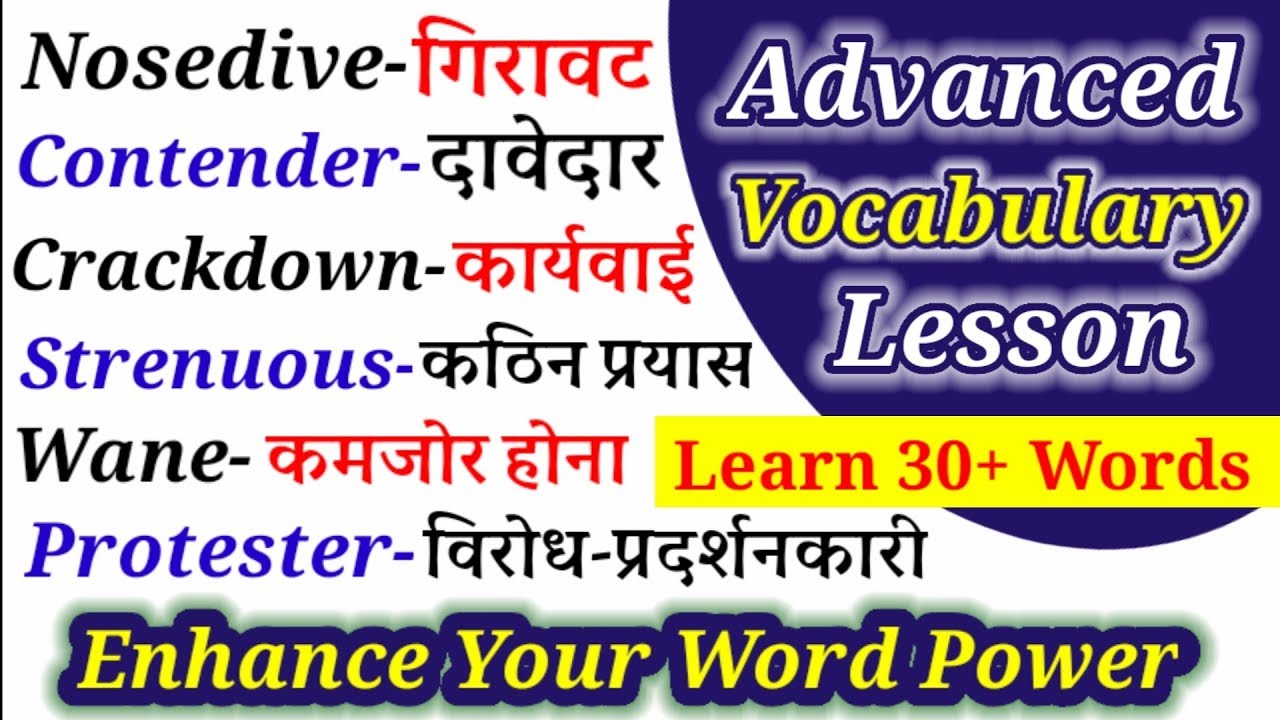 Advanced English Vocabulary || 30+ English Words With Meaning ans Examples || English Vocabulary