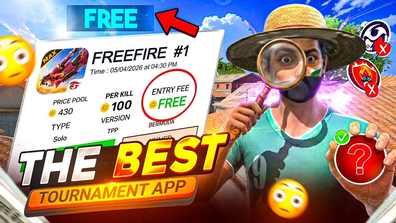 I Found Only Free Matches Solo Tournament App 🤯 | Entry ₹0 Per Kill 10 🤑 | The Best Tournament App