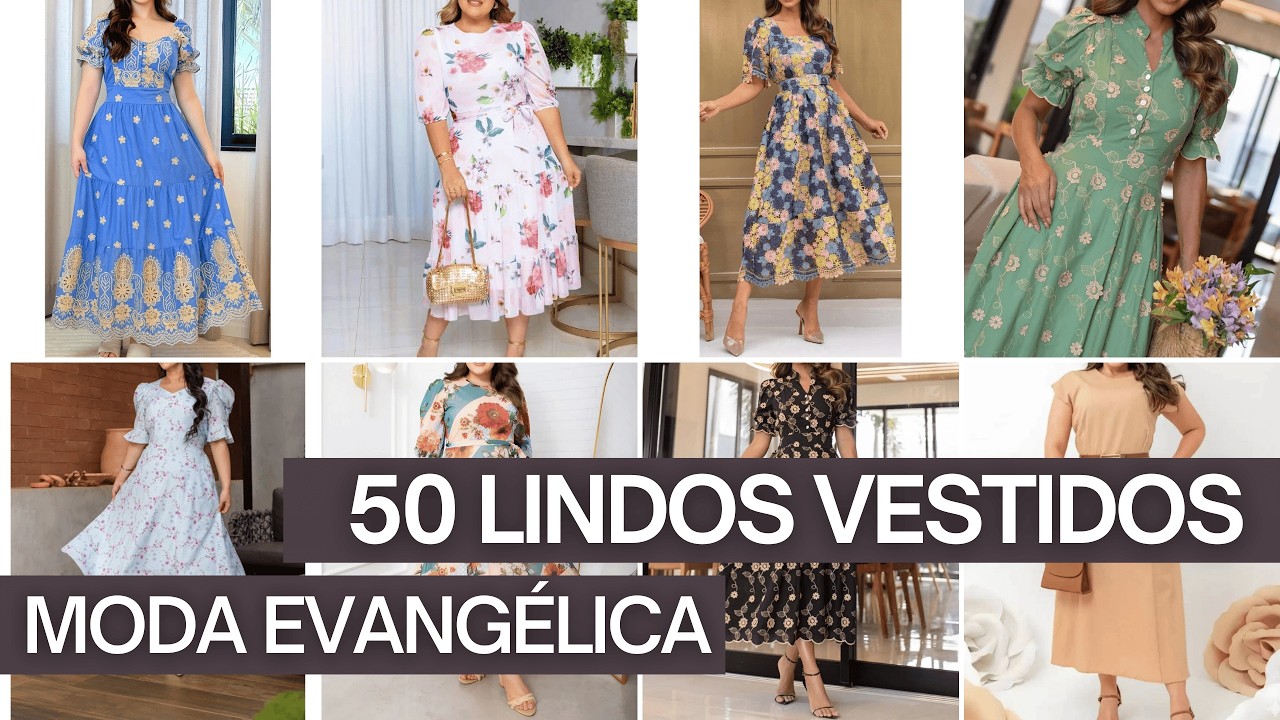 TOP 50 LINDOS VESTIDOS MODESTOS NA SHOPEE - Moda Evangélica Feminina