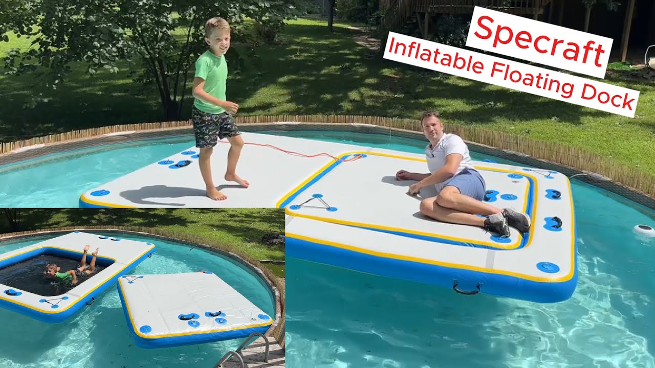 Specraft Inflatable Floating Dock Non‑Slip Air Platform #SpecraftDock #FloatingPlatform #waterfun