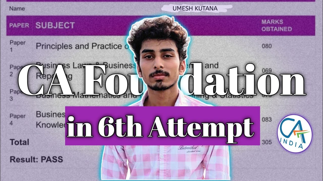 How I Cleared My CA Foundation in my 6th attempt?🤔 CA India