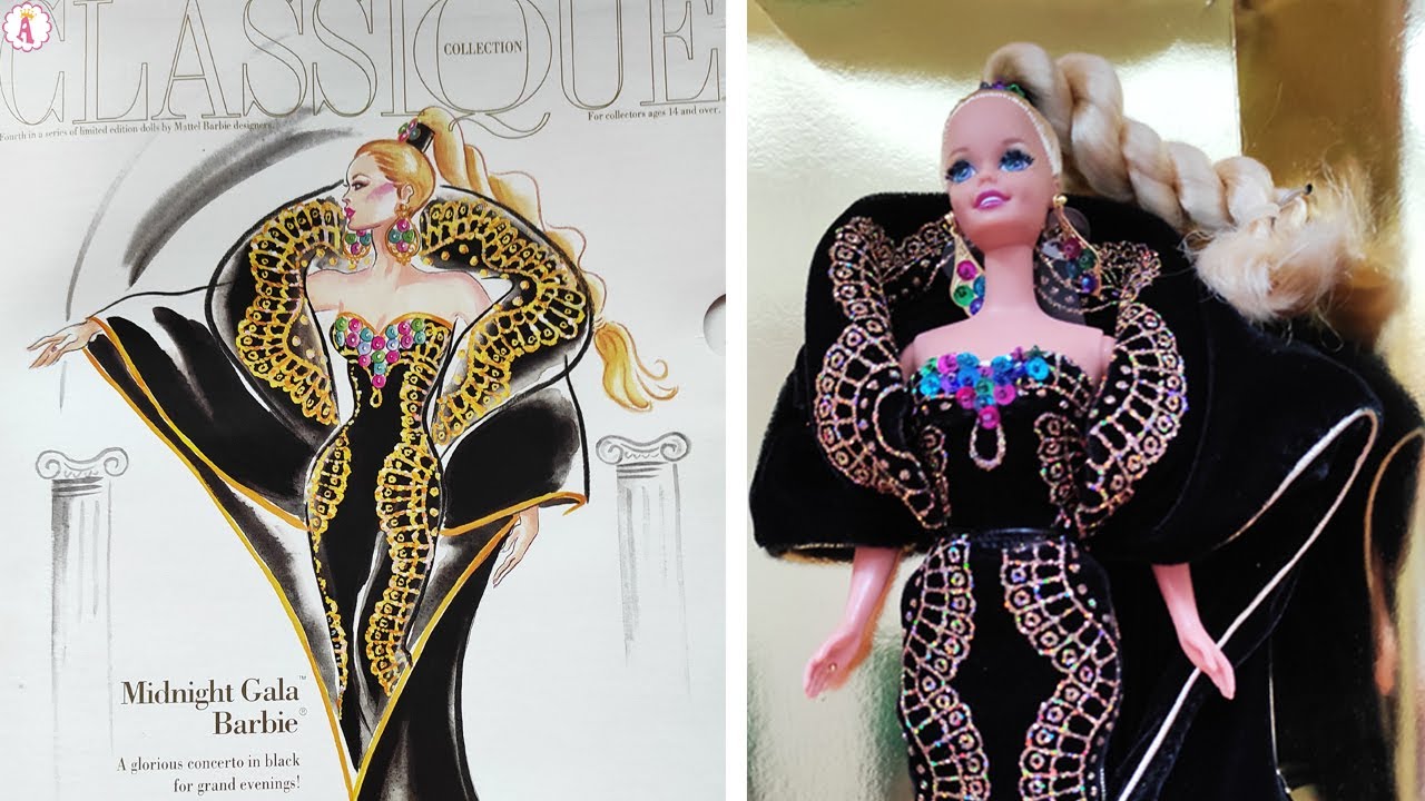 Midnight Gala Barbie 1995 распаковка коллекционной куклы Барби 90х из серии Classique Collection
