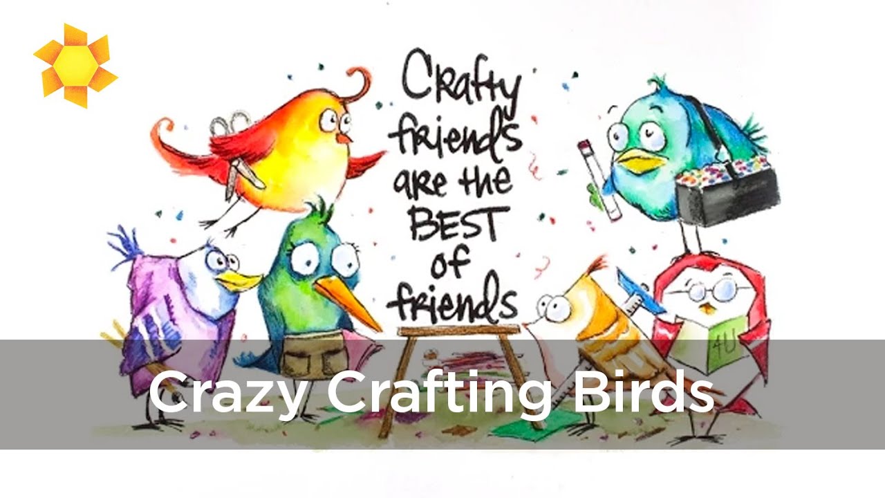 Crazy Birds Craft Together (inktense pencils)