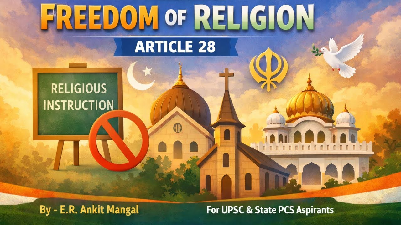 Article 28 – Freedom as to Attendance at Religious Instruction | Fundamental Rights | Indian Polity