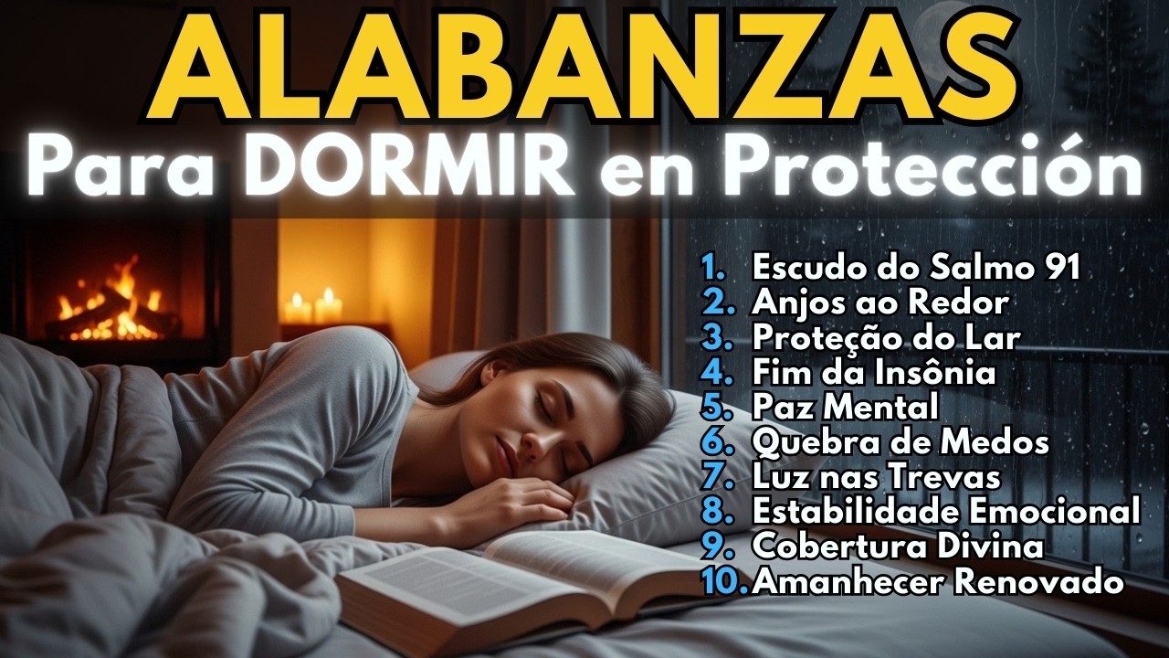 🛡️ 3 HORAS de Protección de Dios | Alabanzas para Dormir y Blindar tu Hogar (Salmo 91 y 121)