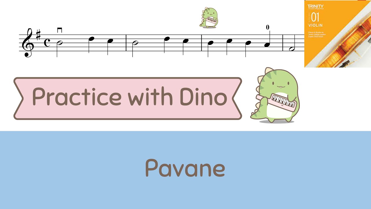 Pavane  - Luis de Milan (Trinity 2020-2023 violin grade 1) play along + piano accompaniment