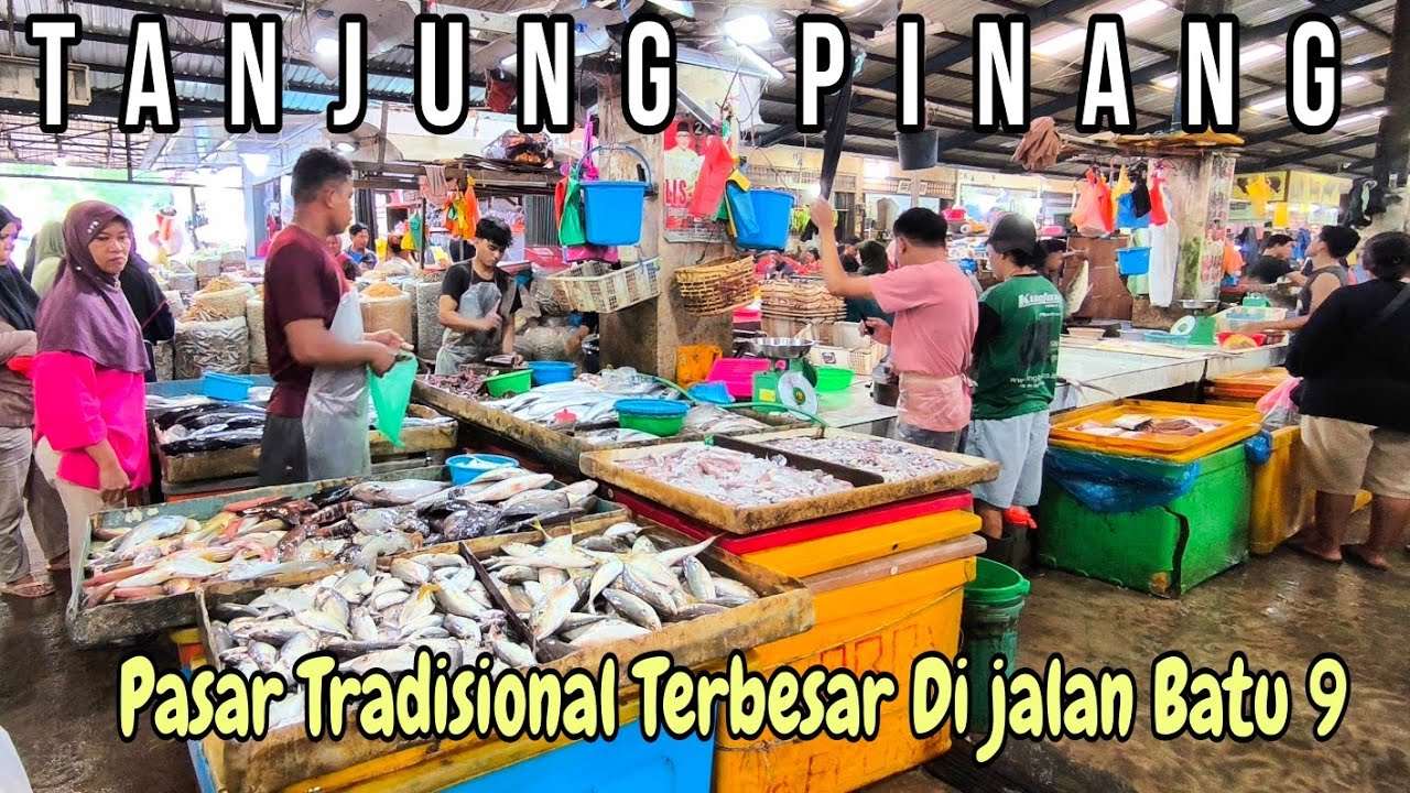 Tour Jalan kaki❗Pasar Basah Terbesar di Jalan Bintan Centre ❗ikan, sayuran, buahan, kue basah