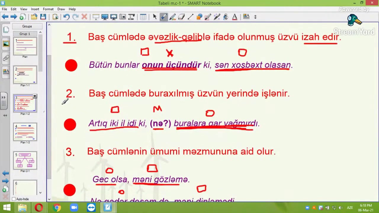Tabeli mürəkkəb cümlə