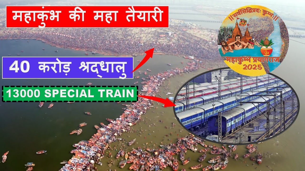 Prayagraj MahaKumbh 2025 |13000 special train for Kumbh Mela Prayagraj | Papa Construction