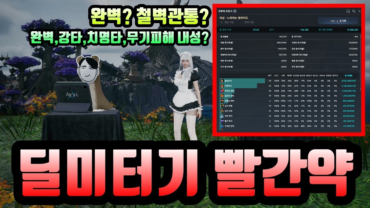 [아이온2]딜미터기 나오고 궁금했던점 전부 테스트 해봤습니다.