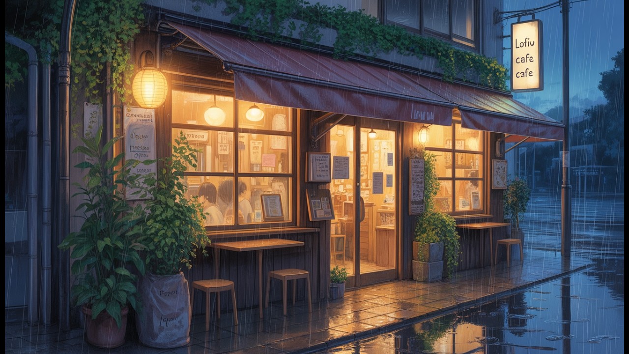 ☕Rainy Cafe Jazz | Lofi Study & Relax Beats | 비 오는 카페 감성 로파이 음악