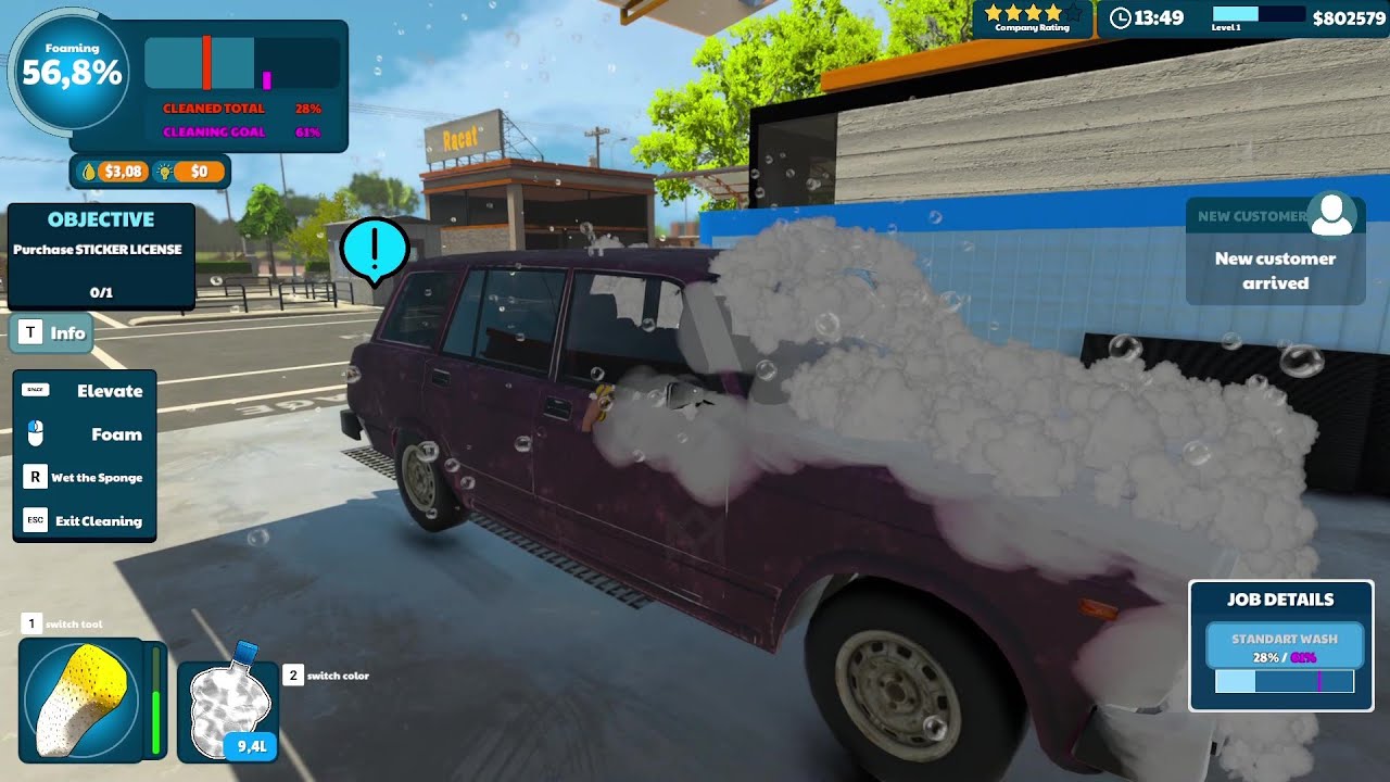 Express Car Wash Simulator Prologue - Full Upgrade Gameplay
