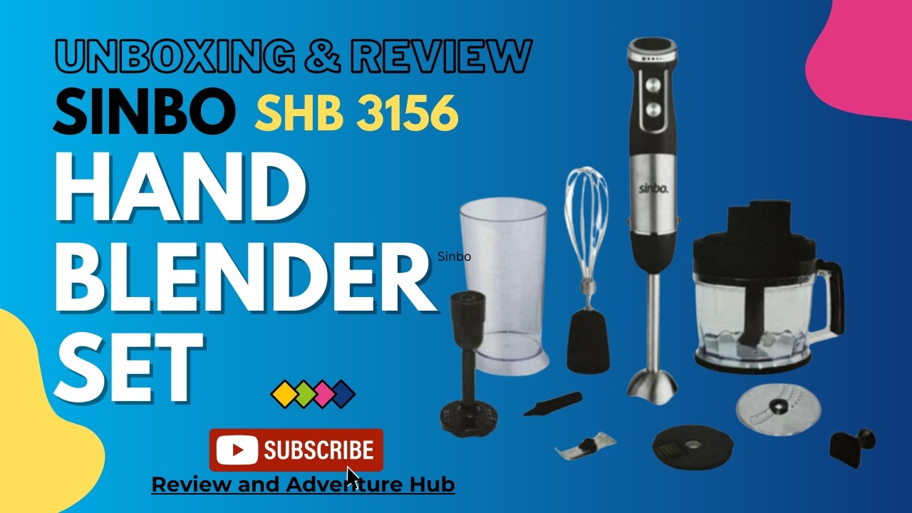 Unboxing of Sinbo Hand Blender Set SHB 3156 | 800W Power, Varied Speed Control, 2L Chopper, & More!