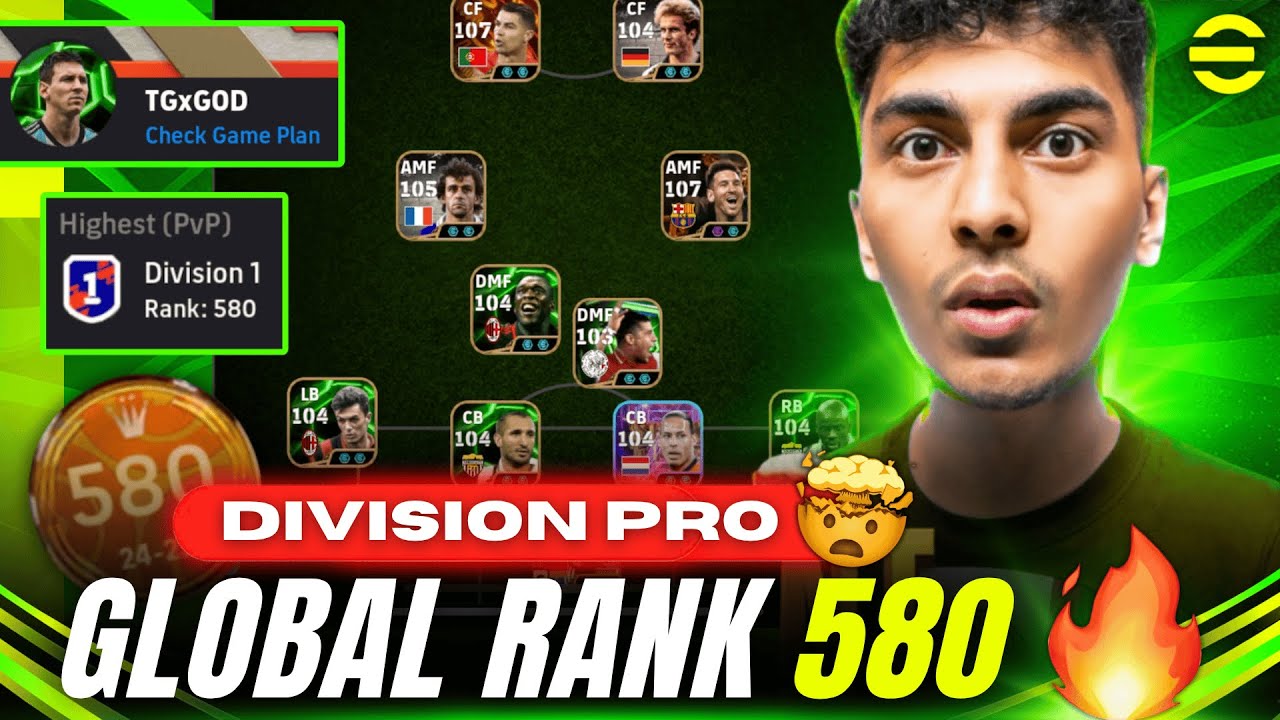 TOP 600 GLOBAL PRO ⚡ INTENSE DIVISION THRILLER 🔥 EFOOTBALL 2025 RANKED MATCH | CRAZY GAMEPLAY 🎮⚽