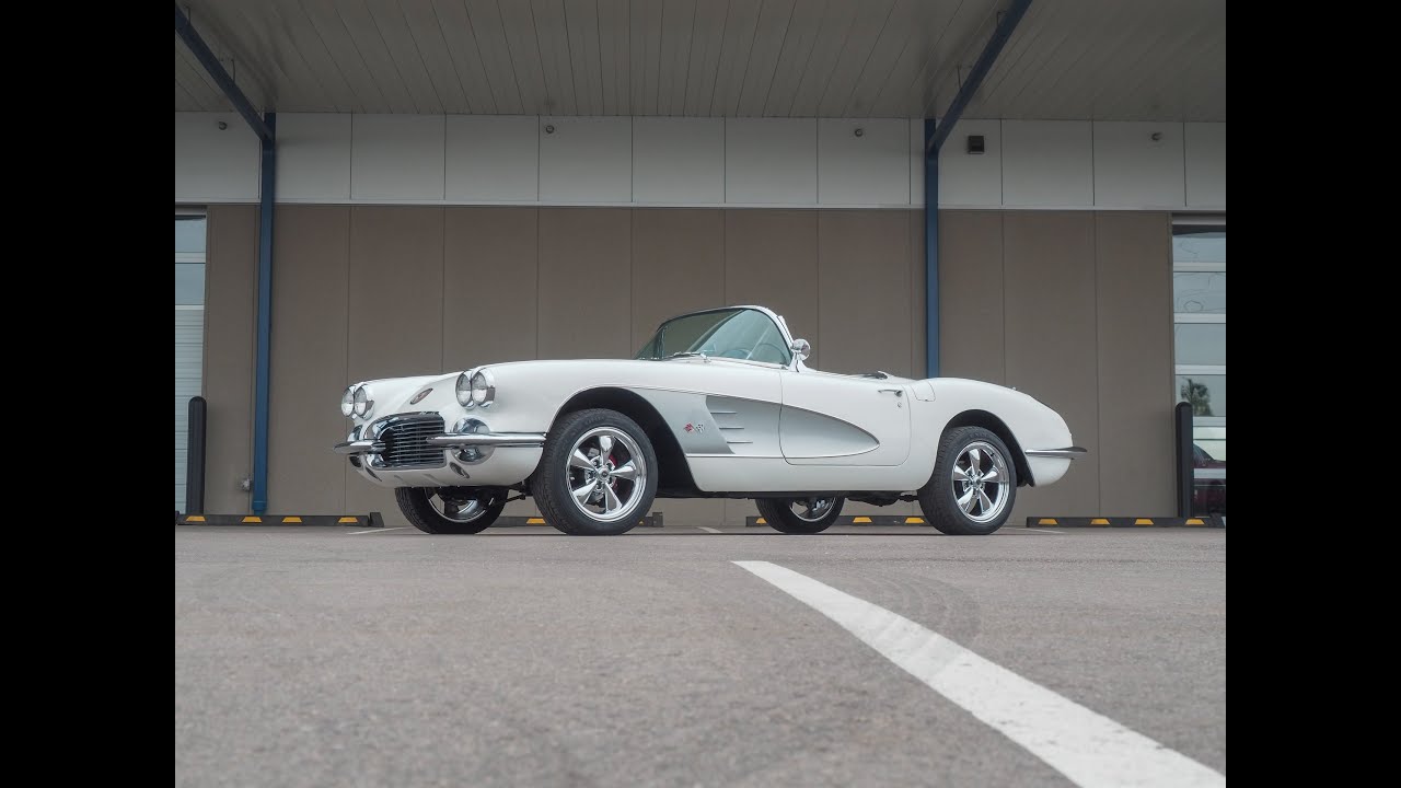 Custom Fuel Injected 1959 Chevrolet Corvette convertible Snowcrest White over Silver Coves FOR SALE