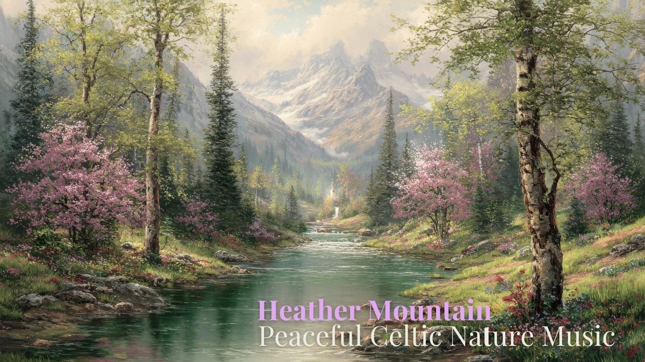 Peaceful Mountain River & Forest Scenery, Cinematic Ambient Music for Relaxation, and Calm